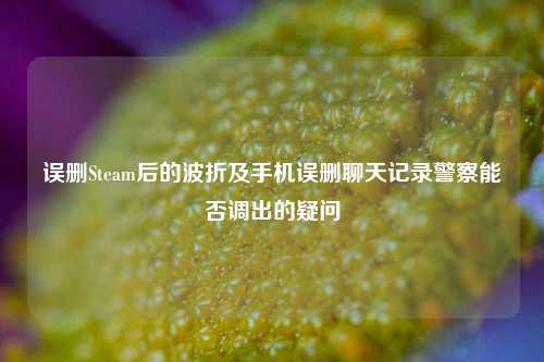 误删Steam后的波折及手机误删聊天记录警察能否调出的疑问