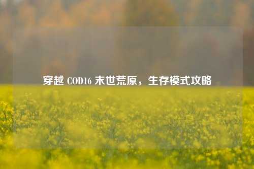 穿越 COD16 末世荒原，生存模式攻略