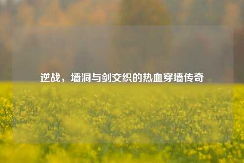 逆战，墙洞与剑交织的热血穿墙传奇