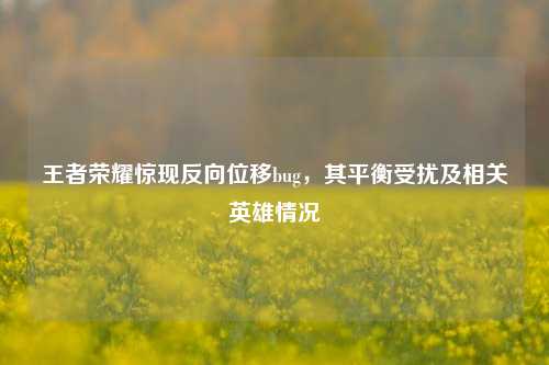 王者荣耀惊现反向位移bug，其平衡受扰及相关英雄情况