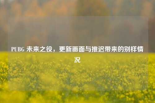 PUBG 未来之役，更新画面与推迟带来的别样情况