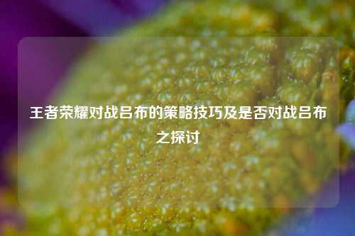 王者荣耀对战吕布的策略技巧及是否对战吕布之探讨