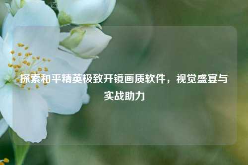 探索和平精英极致开镜画质软件，视觉盛宴与实战助力