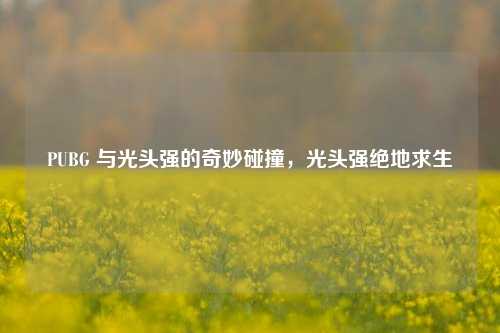 PUBG 与光头强的奇妙碰撞，光头强绝地求生