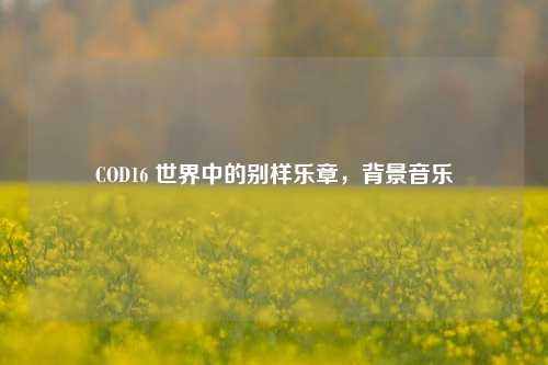 COD16 世界中的别样乐章，背景音乐