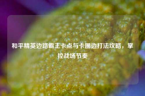 和平精英边路霸主卡点与卡圈边打法攻略，掌控战场节奏