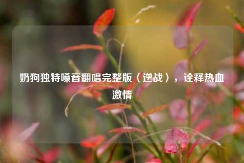 奶狗独特嗓音翻唱完整版〈逆战〉，诠释热血激情